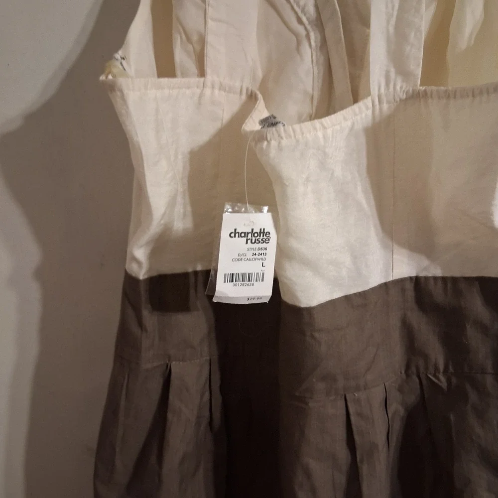 NWT Charlotte Russe Dress Ruffle Front Secretary ‎ L